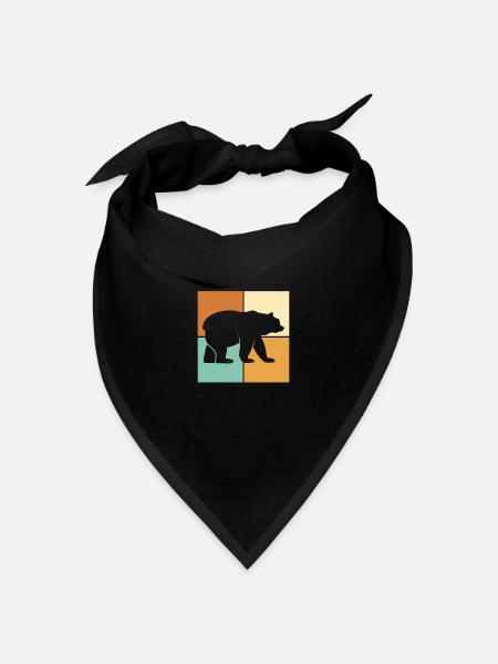 Bär - Bandana Dreieckstuch - Schwarz