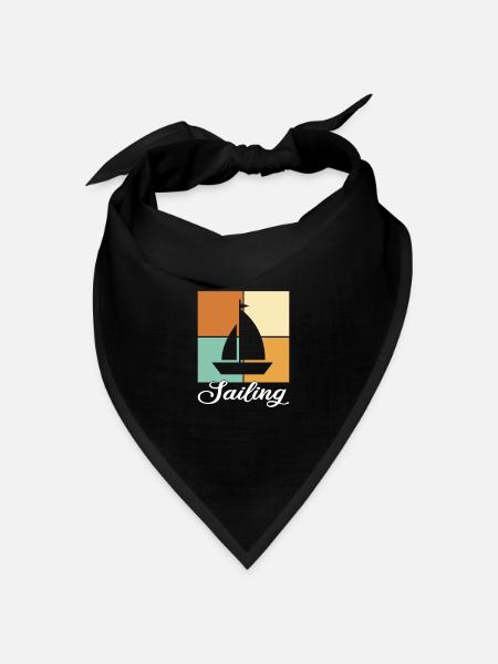 Segeln - Bandana Dreieckstuch - Schwarz