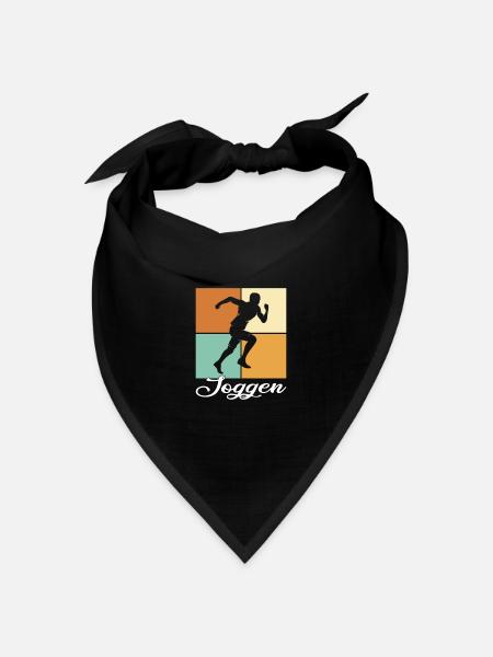 Joggen - Bandana Dreieckstuch - Schwarz