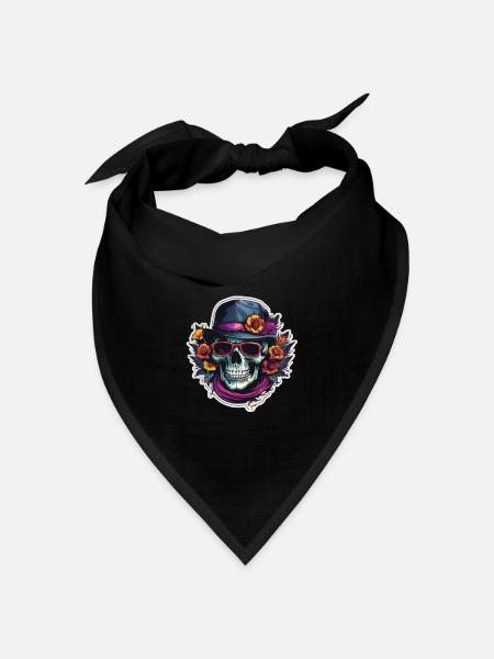 Skull Sonnenbrille Skulls Totenkopf Totenköpfe - Bandana Dreieckstuch - Schwarz