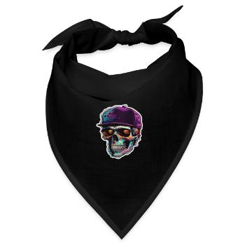 Skull Sonnenbrille Skulls Totenkopf Totenköpfe - Bandana Dreieckstuch - Schwarz - Vorne