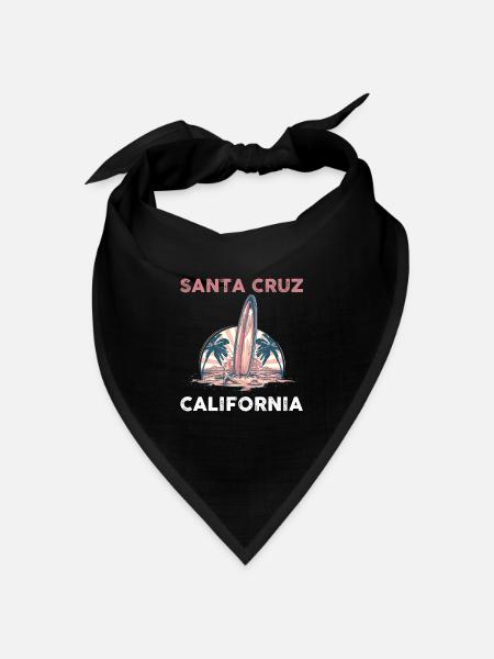 Kalifornien Surfen Santa Cruz - Bandana Dreieckstuch - Schwarz