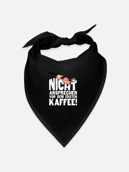 Nicht Ansprechen Vor Dem Ersten Kaffee Flamingo - Bandana Dreieckstuch - Schwarz