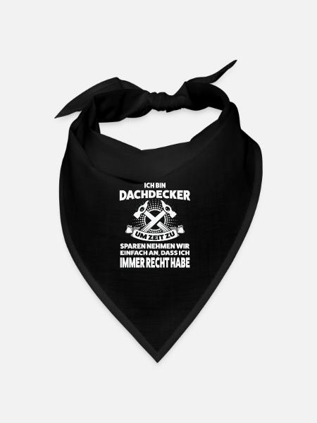 Dachdecker Beruf Dachdecken Geschenk - Bandana Dreieckstuch - Schwarz