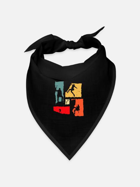 Kletterer Retro - Bandana Dreieckstuch - Schwarz