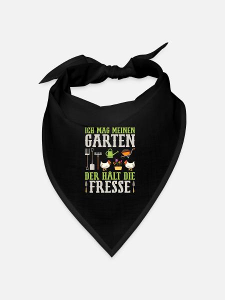 Schrebergarten Gartenliebhaber Gärtnerin - Bandana Dreieckstuch - Schwarz