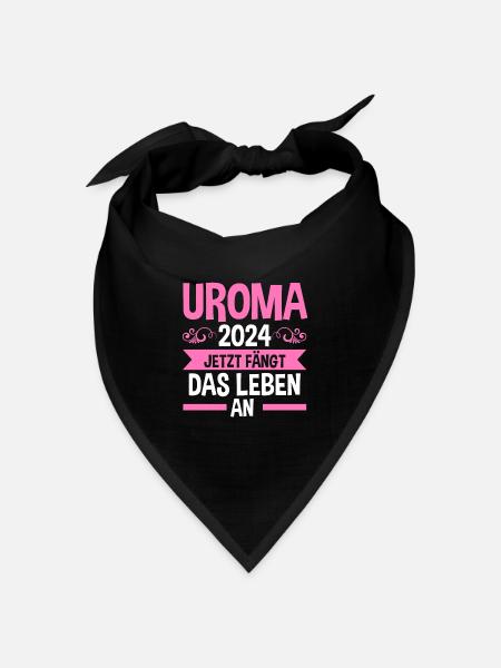 Urgroßmutter 2024 Uroma - Bandana Dreieckstuch - Schwarz