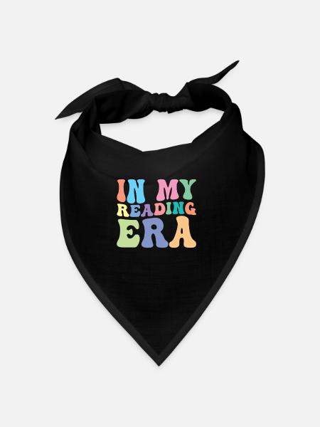 Lesen Leser Groovy In meiner Lese Ära - Bandana Dreieckstuch - Schwarz