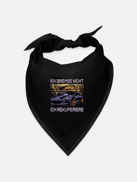 Lustiger Elektrofahrzeug-Witz Team EV E-Auto-Fan - Bandana Dreieckstuch - Schwarz