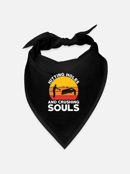 Cornhole Spiel Cornhole Spruch - Bandana Dreieckstuch - Schwarz
