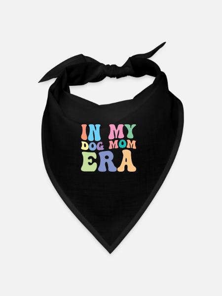 Dog Mom Retro Groovy In My Dog Mom Era - Bandana Dreieckstuch - Schwarz