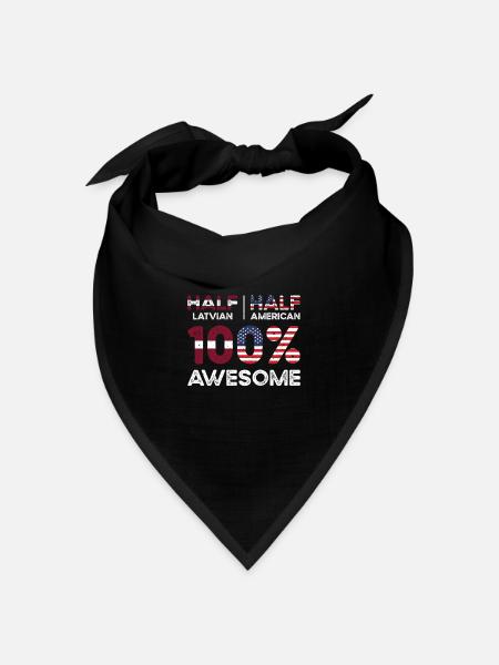 Lettische amerikanische Patriotin USA Gewachsen - Bandana Dreieckstuch - Schwarz