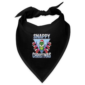 Snappy christmas - Bandana Dreieckstuch - Schwarz - Vorne