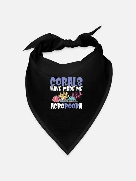 Koralen Aquarium - Bandana Dreieckstuch - Schwarz