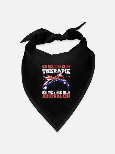 Australien - Bandana Dreieckstuch - Schwarz