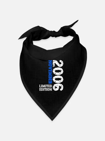 2006 November Limited Edition 17. Geburtstag Deko - Bandana Dreieckstuch - Schwarz