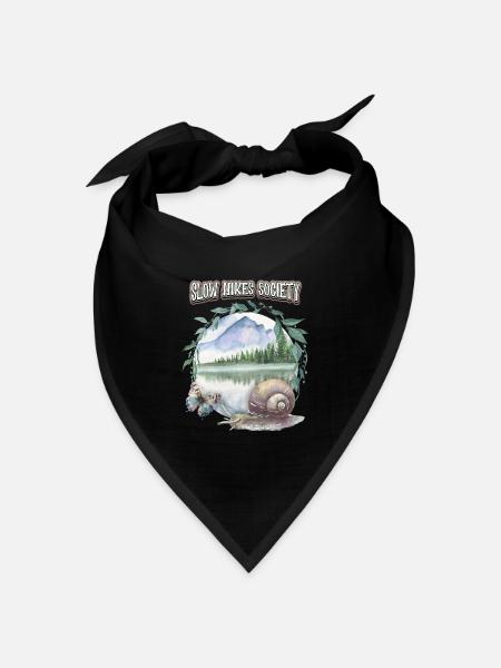 Langsam Bergwandern Berge Wandern lustiger Spruch - Bandana Dreieckstuch - Schwarz