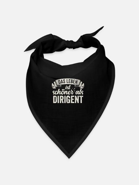 Lustige Dirigent Musik Orchester Konzert Taktstock - Bandana Dreieckstuch - Schwarz