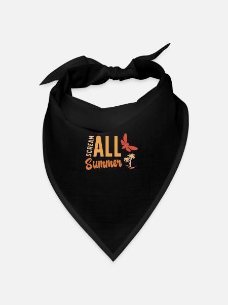 Cicadas Scream All Summer Loves Periodical Cicadas - Bandana Dreieckstuch - Schwarz
