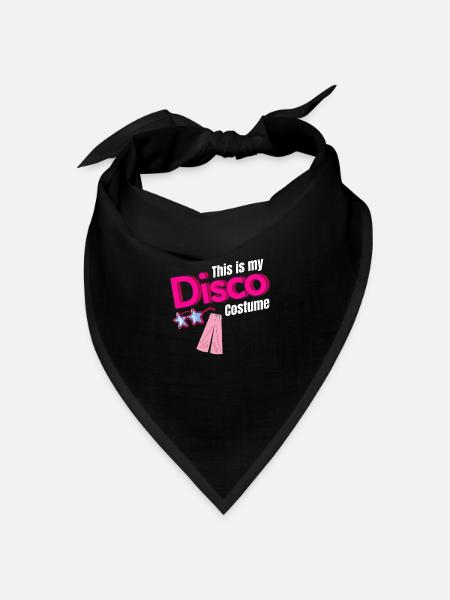 Das Ist Mein Disco Kostüm Groovy Vintage Jukebox - Bandana Dreieckstuch - Schwarz