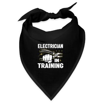 Elektriker Geschenk - Bandana Dreieckstuch - Schwarz - Vorne