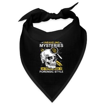 Pathologe, Forensik-experte, Tatortanalytiker - Bandana Dreieckstuch - Schwarz - Vorne