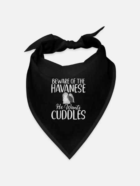 Gifts for Havanese Dog Lovers - Bandana Dreieckstuch - Schwarz