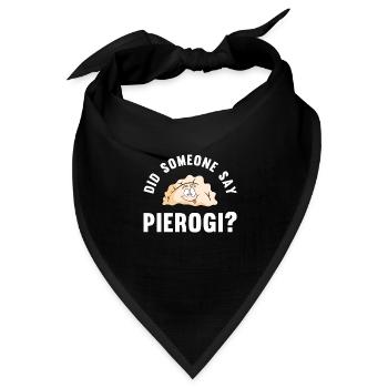 Pierogi Rezept polnische Pierogi - Bandana Dreieckstuch - Schwarz - Vorne