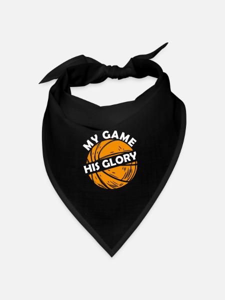 Christlicher Basketball Jesus Spricht Religiös - Bandana Dreieckstuch - Schwarz