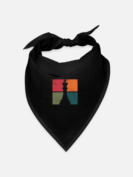 Schach - Bandana Dreieckstuch - Schwarz