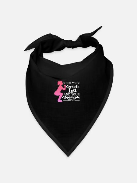 Bodybuilder Body Building Fitness Gym Geschenk - Bandana Dreieckstuch - Schwarz