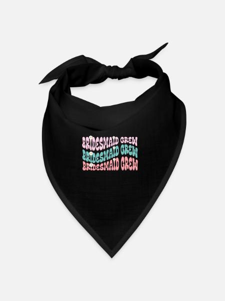 Brautjungfer Mädchen Groovy Bachelorette - Bandana Dreieckstuch - Schwarz