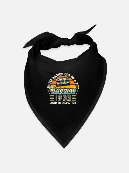 1933 - 90 Jahre legendär - Bandana Dreieckstuch - Schwarz