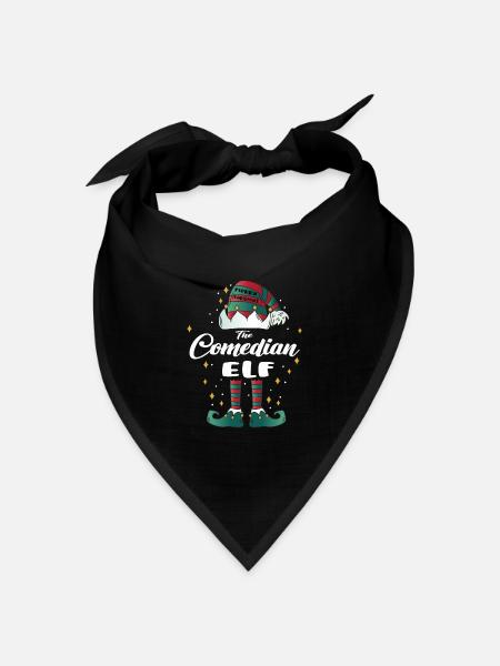 comedian Elf funny Family Christmas Weihnachten - Bandana Dreieckstuch - Schwarz