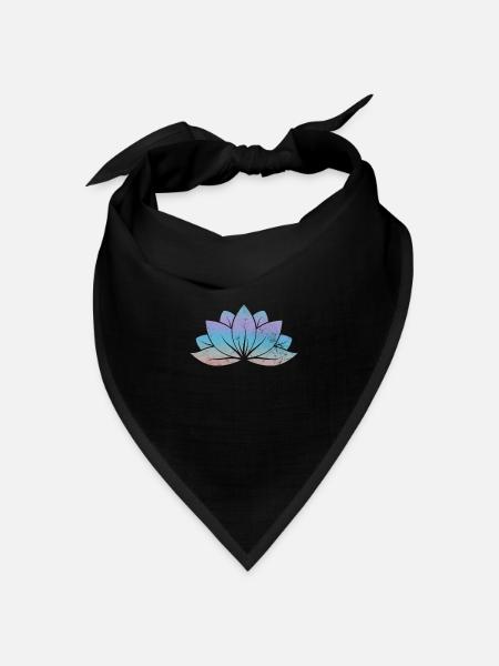 Meditation - Bandana Dreieckstuch - Schwarz