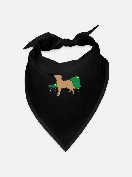 Chaos Hund Weihnachtsbaum Umfall Spaß - Bandana Dreieckstuch - Schwarz