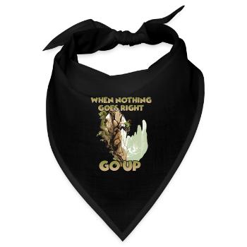 Erobre die Gipfel Toprope Klettern für Bergsteiger - Bandana Dreieckstuch - Schwarz - Vorne