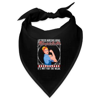Krankenschwester Hemd, lizenzierte Pflegeheimverwalterin - Bandana Dreieckstuch - Schwarz - Vorne