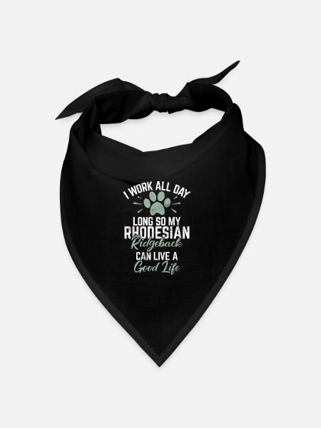 Rhodesian Ridgeback Gifts - Bandana Dreieckstuch - Schwarz