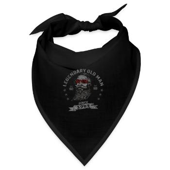 1962 Geburtstag Legendary Old Man - Bandana Dreieckstuch - Schwarz - Vorne