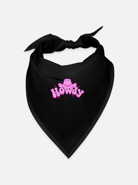 Groovy Howdy Rodeo Western Country - Bandana Dreieckstuch - Schwarz
