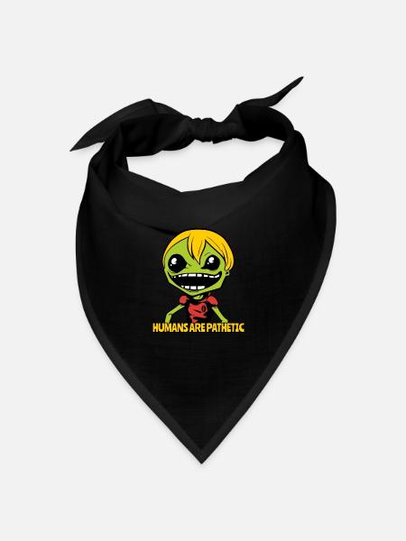Menschen sind erbärmlich: Sarkasmus Alien Junge - Bandana Dreieckstuch - Schwarz