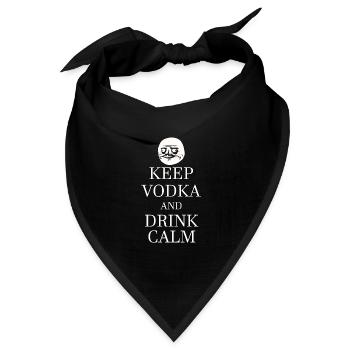 lustige Saufgelage Party-Gadgets Wodka - Bandana Dreieckstuch - Schwarz - Vorne
