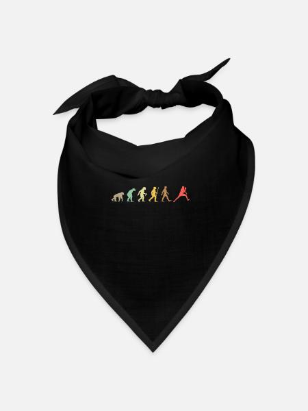 Vintage Tischtennis Retro Tischtennis Evolution - Bandana Dreieckstuch - Schwarz