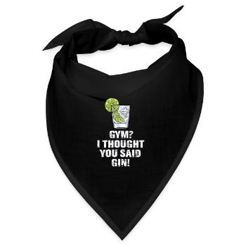 Gin Saufgelage Sprüche Feier Gin Fan Party - Bandana Dreieckstuch - Schwarz - Vorne