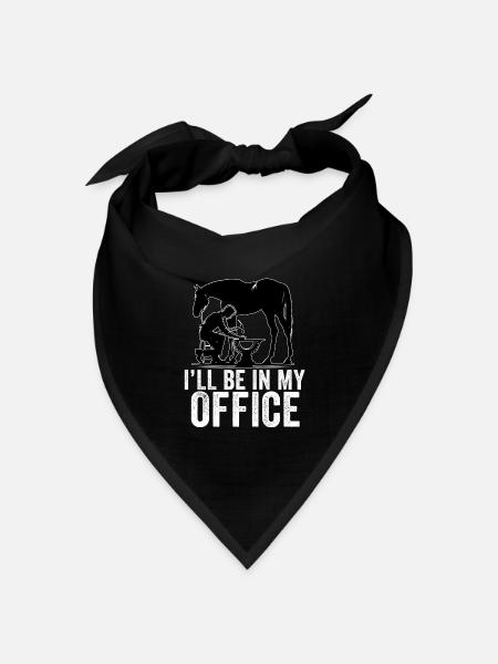Lustiger Hufschmied Hufeisen Pferdehufe Installateur - Bandana Dreieckstuch - Schwarz