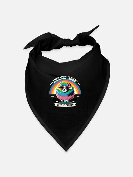 Rainbow Sheep Of The Family Pride Gay Pride Lgbt - Bandana Dreieckstuch - Schwarz