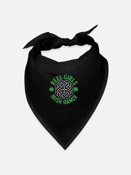 Reel Girls Irischer Tanz Lustig St Patricks Day - Bandana Dreieckstuch - Schwarz