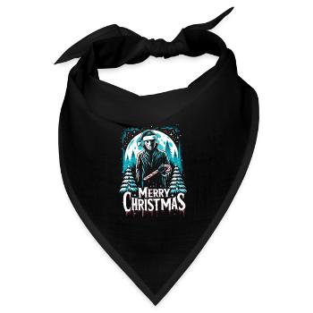 Merry Christmas Festive Slasher Candy Cane Menace - Bandana Dreieckstuch - Schwarz - Vorne