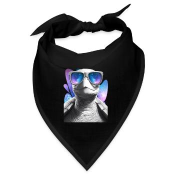 Turtle Space Glasses Vaporwave Galaxy Sunglasses - Bandana Dreieckstuch - Schwarz - Vorne